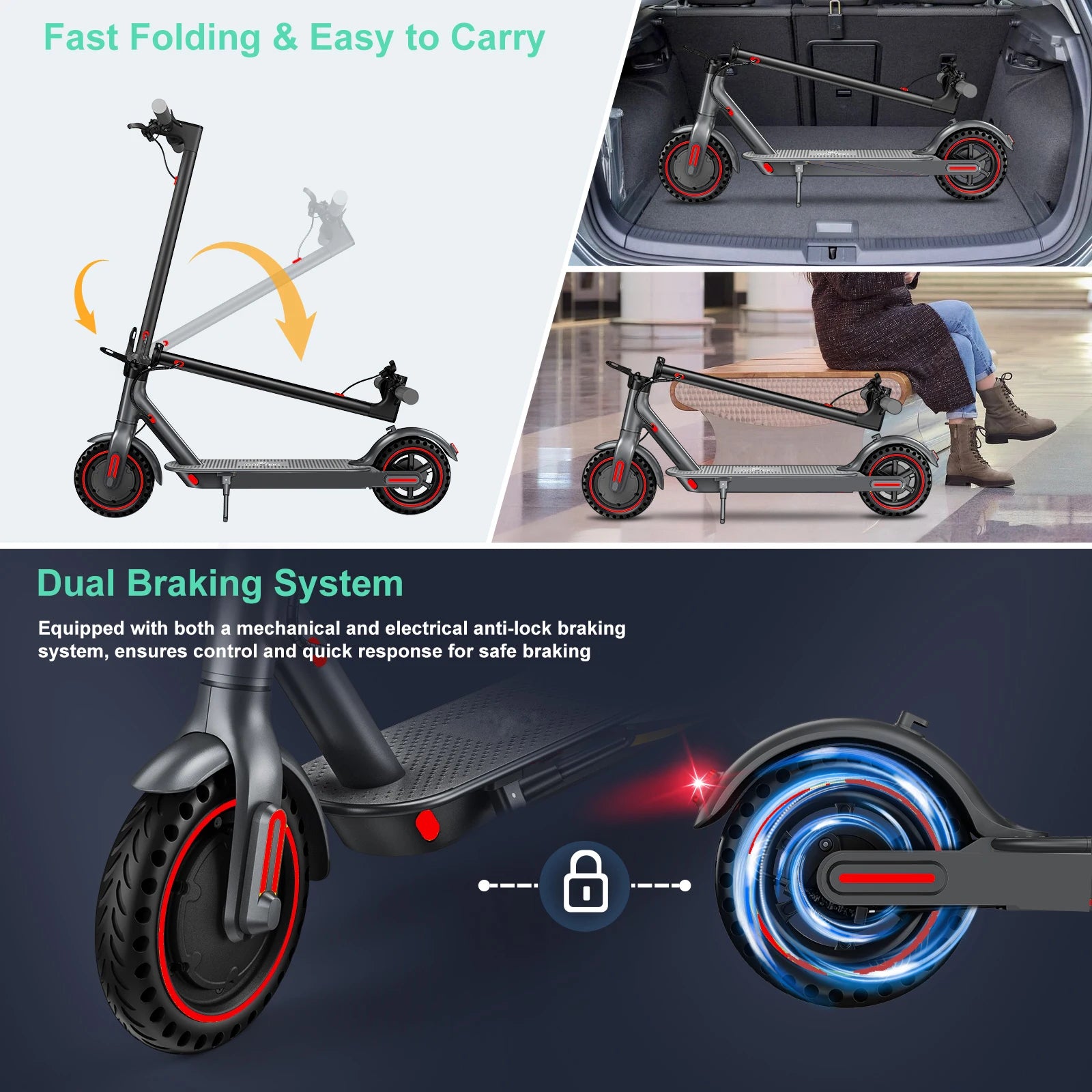 SwiftRide™ Pro: Foldable Adult Electric Scooter
