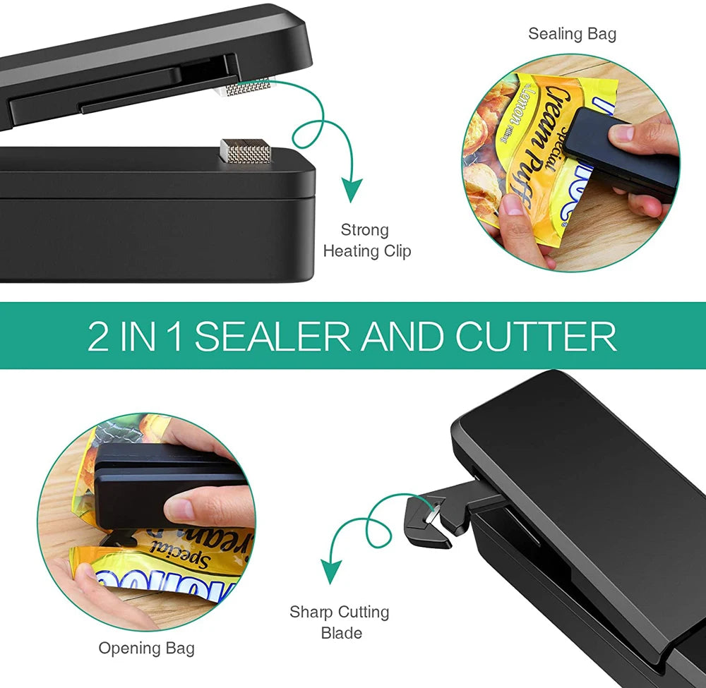 FreshSeal™ Pro: Magnetic Rechargeable Bag Sealer 2 in 1