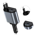 DriveCharge™: 4-in-1 Retractable Fast Car Charger