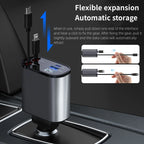 DriveCharge™: 4-in-1 Retractable Fast Car Charger