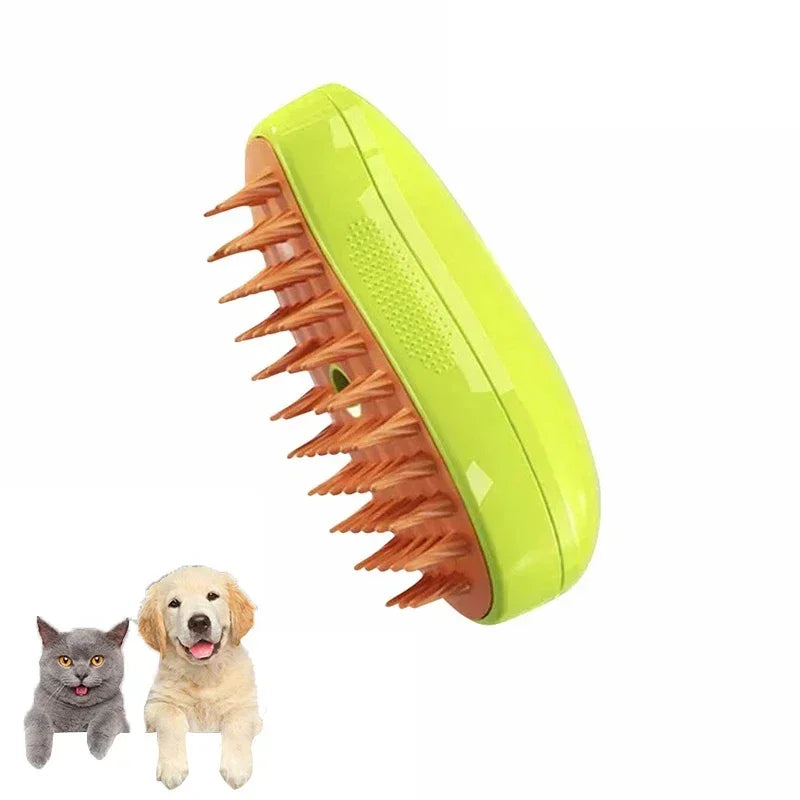 ZenPaw™ Steamy Brush - Avocado Green - Mango Yellow