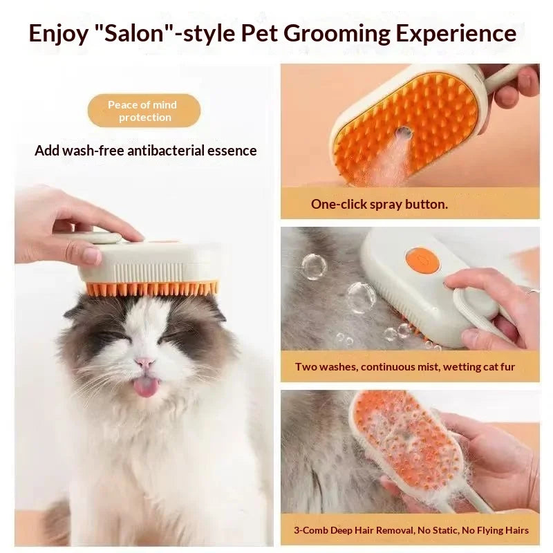 PurePaw™ 3-in-1 Steamy Pet Brush